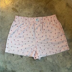 Pink Striped Boxer Shorts with wine glasses